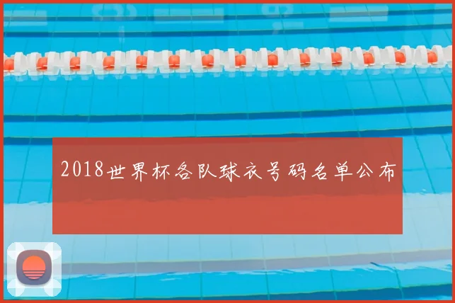 2018世界杯各队球衣号码名单公布